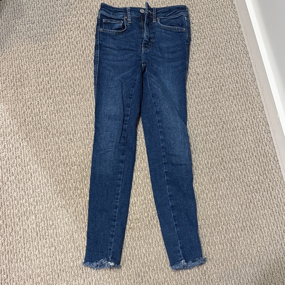 Free People Dark Blue Skinny Jeans